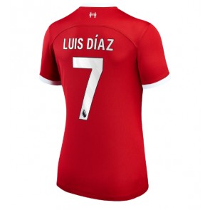 Liverpool Luis Diaz #7 Domaci Dres za Ženska 2023-24 Kratak Rukavima